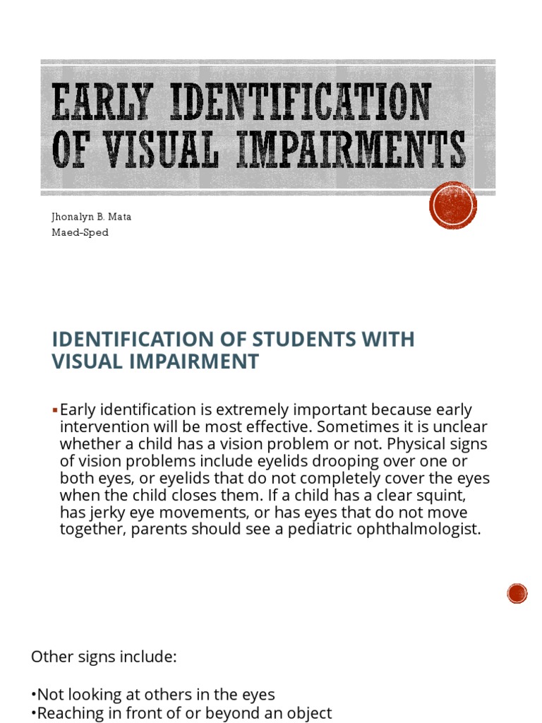 Featured image for Understanding the Early Signs of Common Visual Impairments