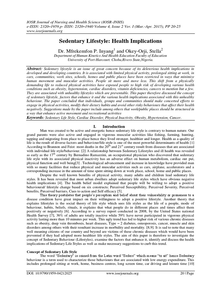Featured image for Impact of Sedentary Lifestyle on Metabolic Function