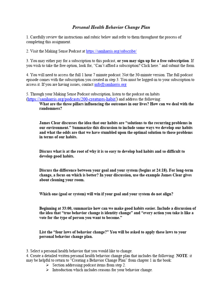 Content image for Developing Personalized Plans for Lasting Behavior Change